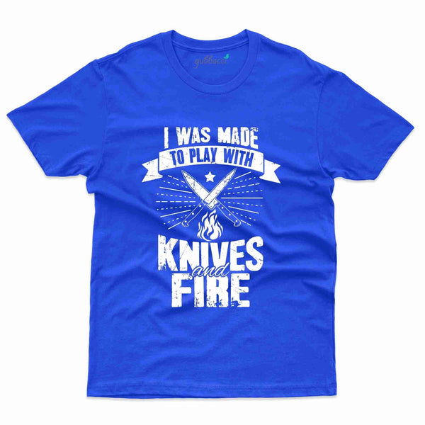 Knives & Fire T-Shirt - Cooking Lovers Collection - Gubbacci-India