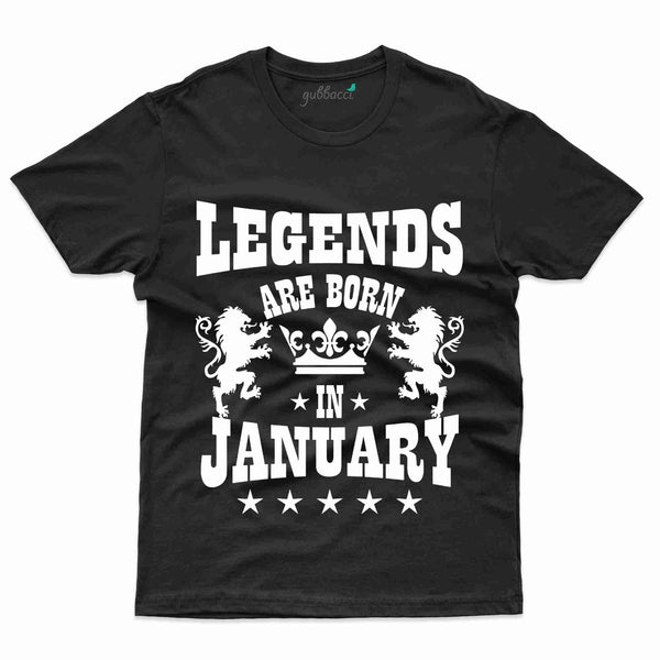 Legends T-Shirt - January Birthday Collection - Gubbacci-India