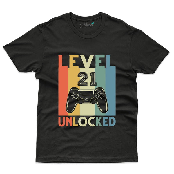 Level 21 Unlocked T-Shirt - 21st Birthday Collection - Gubbacci-India