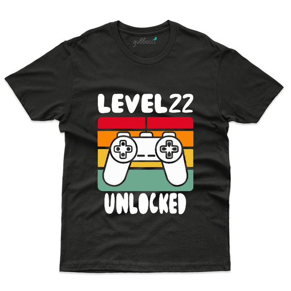 Level 22 Unlocked T-Shirt - 22nd Birthday Collection - Gubbacci-India
