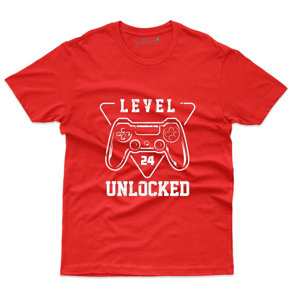 Level 24 Unlocked T-Shirt - 24th Birthday Collection - Gubbacci-India