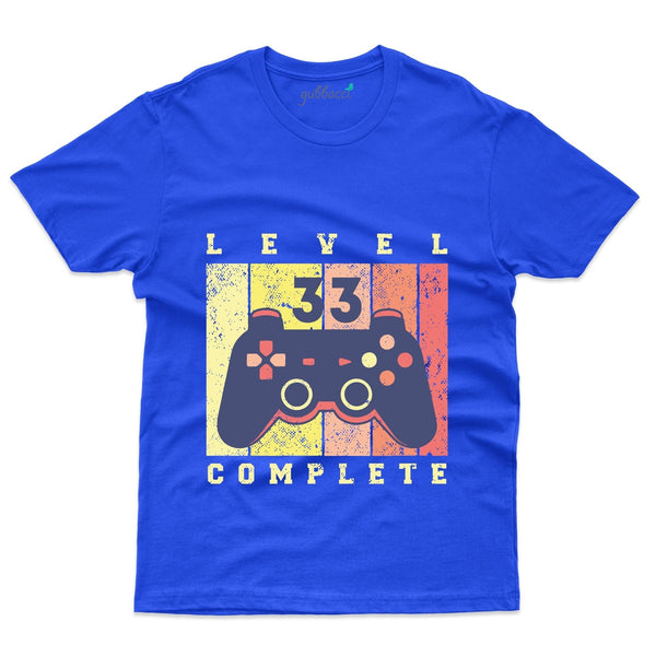 Level 33 Complected 3 T-Shirt - 33rd Birthday Collection - Gubbacci-India