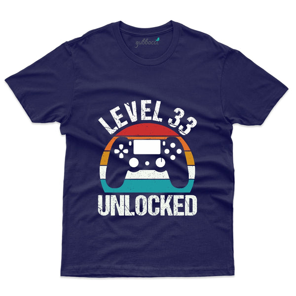 Level 33 Unlocked 3 T-Shirt - 33rd Birthday Collection - Gubbacci-India
