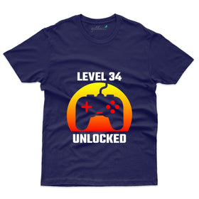 Level 34 Unlocked 6 T-Shirt - 34th Birthday Collection