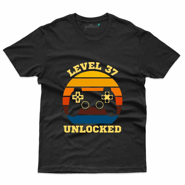 Level 37 Unlocked 3 T-Shirt - 37th Birthday Collection - Gubbacci-India