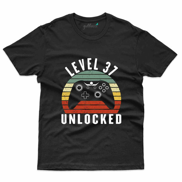 Level 37 Unlocked T-Shirt - 37th Birthday Collection - Gubbacci-India