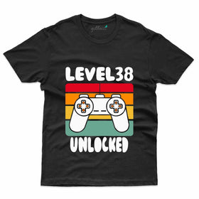 Level 38 Unlocked Gaming T-Shirt - 38th Birthday Collection
