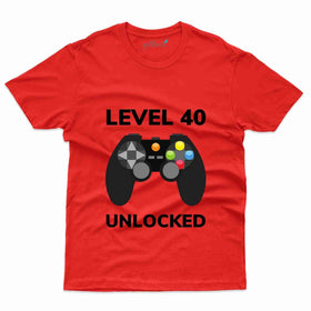 Level 40 Unlocked T-Shirt - 40th Birthday Collection T-Shirts