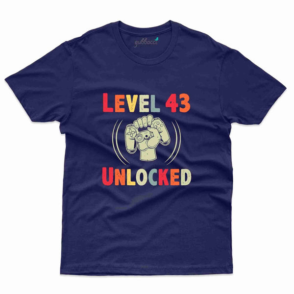 Level 43 Unlocked 2 T-Shirt - 43rd  Birthday Collection - Gubbacci-India