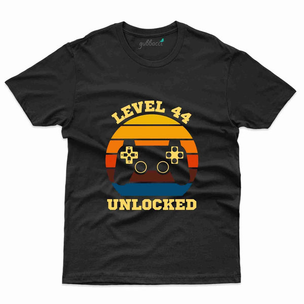 Level 44 Unlocked 4 T-Shirt - 44th Birthday Collection - Gubbacci-India