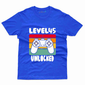 Unisex Level 45 Unlocked T-Shirt - 45th Birthday Tee