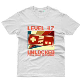 Level 47 Unlocked 2 T-Shirt - 47th Birthday Collection