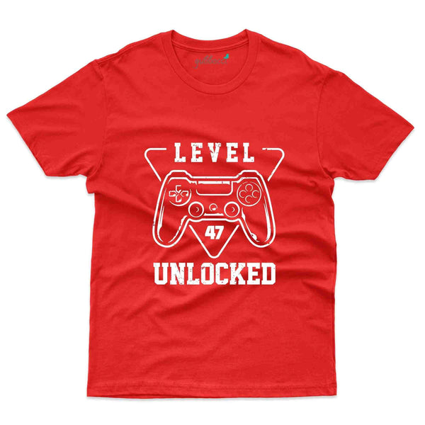 Level 47 Unlocked T-Shirt - 47th Birthday Collection - Gubbacci-India