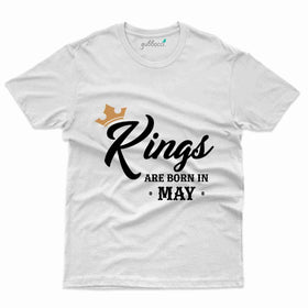 Kings Born in May T-shirt - May Birthday Collection