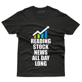 Reading Stock News T-Shirt - Stock Market Collection