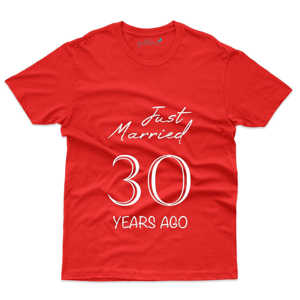 Red Just Married T-Shirt - 30th Anniversary Collection - Gubbacci-India