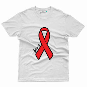 Red Ribbon Sticker T-Shirt - Hemolytic Anemia Collection
