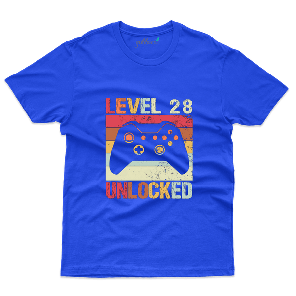 Royal Blue Level Unlocked  28 T-Shirts  -28 th Birthday Colllection - Gubbacci-India