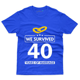 Royal Blue We Survived T-Shirt - 40th Anniversary Collection