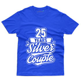 25 Years Silver Couple: 25th Marriage Anniversary T-Shirt