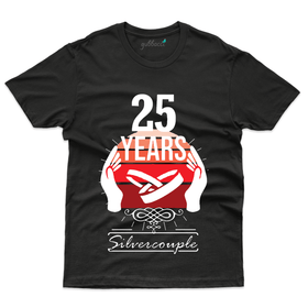 Best Silver Couple T-Shirt: 25th Marriage Anniversary