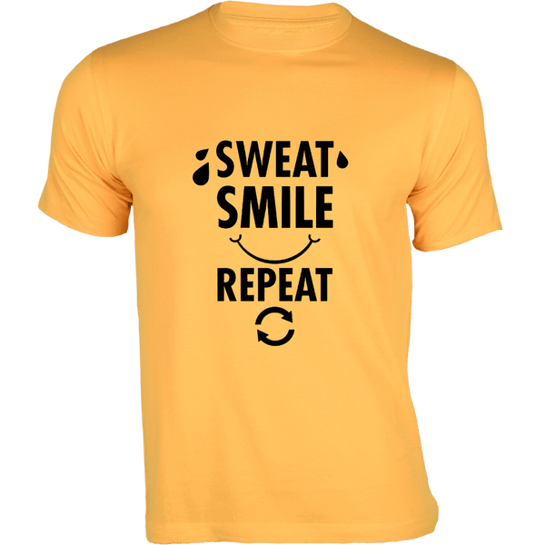 Gubbacci Apparel T-shirt XS Sweat Smile Repeat -For Fitness Enthusiasts - Gym T-shirts Designs Buy Gym T-Shirt Design - Sweat Smile Repeat on T-Shirt