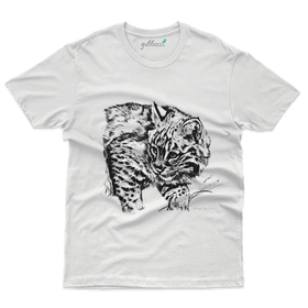 Cat Print T-Shirt - Wild Life Of India T-Shirt