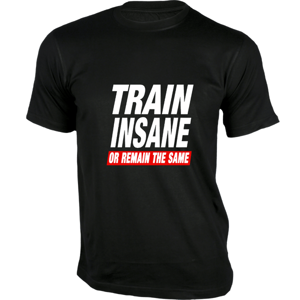 Gubbacci Apparel T-shirt XS Train Insane or remain the Same - Gym T-Shirt Buy Gym T-Shirt Design - Train Insane Design on T-Shirt