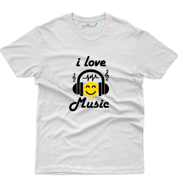 Gubbacci Apparel T-shirt XS Unisex 100% Cotton I Love Music T-Shirt - Music Lovers Buy Unisex 100% Cotton I Love Music T-Shirt - Music Lovers