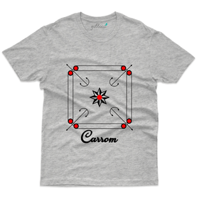 Unisex Carrom Design T-Shirt - Board Games Collection