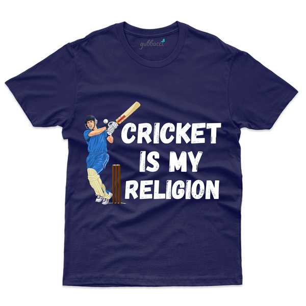 Gubbacci Apparel T-shirt S Unisex Cricket is my religion T-Shirt - Sports Collection Buy Unisex Cricket is my religion T-Shirt -Sports Collection