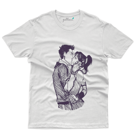 Unisex Kiss Design on T-Shirt - Love & More Collection