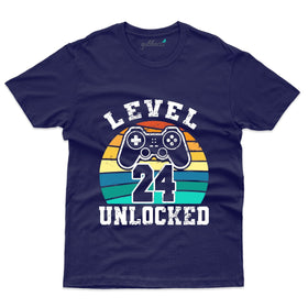 Unisex Level 24 Unlocked T-Shirt - 24th Birthday Collection