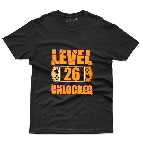 Unisex Level Unlocked 26 T-Shirts - 26th Birthday Collection - Gubbacci-India