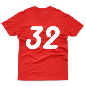 White 32 T-Shirt - 32th Birthday Collection