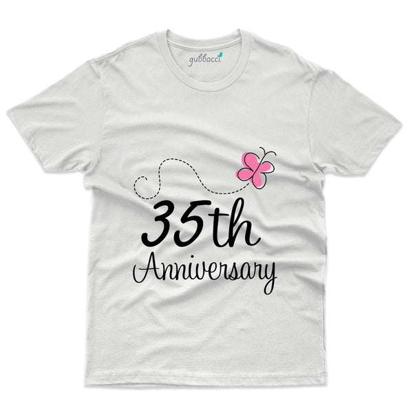 White 35th Anniversary T-Shirt - 35th Anniversary Collection - Gubbacci-India