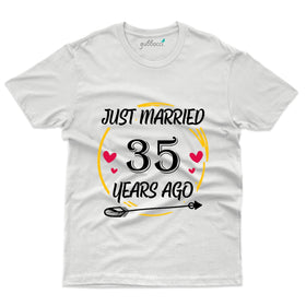 Cute Just Married 35 Years Ago - 35th Anniversary T-Shirt Collection