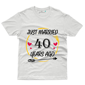 White Just Married 2 T-Shirt - 40th Anniversary Collection