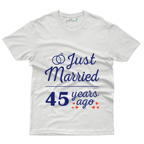 White Just Married T-Shirt - 45th Anniversary Collection
