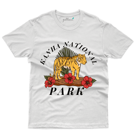 White National Park T-Shirt -Kanha National Park Collection