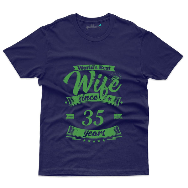 World's Best Wife Since 35 Years T-Shirt - 35th Anniversary Collection - Gubbacci-India
