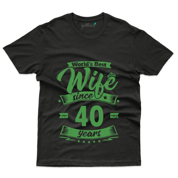 World's Best Wife T-Shirt - 40th Anniversary Collection - Gubbacci-India