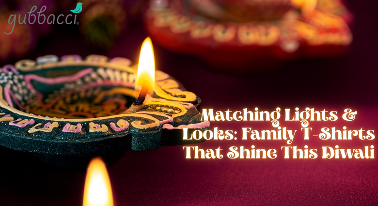 Matching Lights & Looks: Family T-Shirts That Shine This Diwali