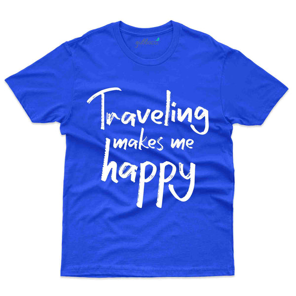 blue custom t-shirts for travelers