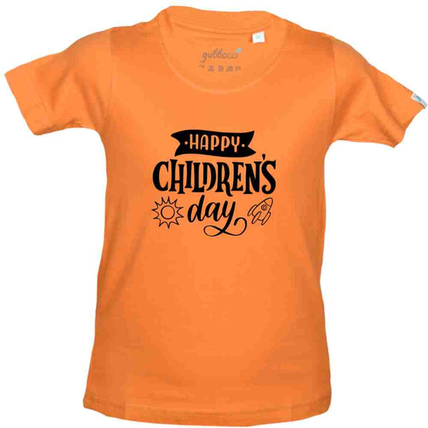 Orange Happy Children's Day Custom T-shirt