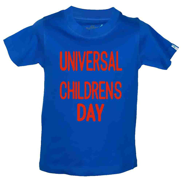 Blue Universal Children's Day T-shirt