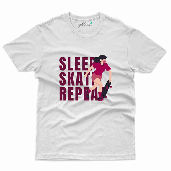 Skate Repeat T-Shirt - Skateboard Collection - Gubbacci
