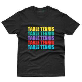 Table Tennis Black   T-Shirt -Table Tennis Collection