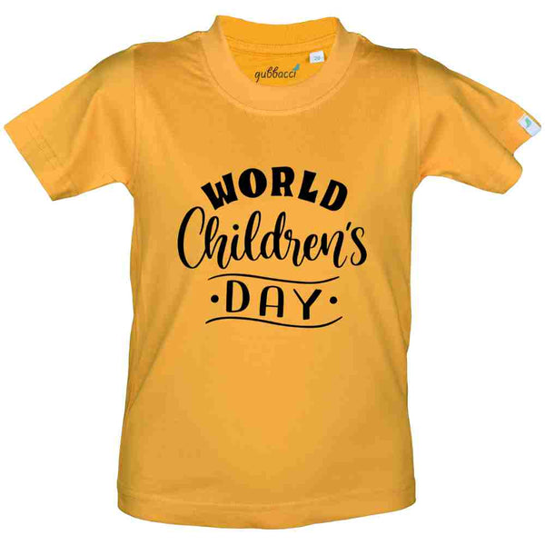 Yellow World Children's Day Custom T-shirt