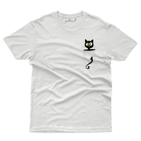 Cute Cat Pocket T-Shirt - Pet Design T-Shirt Collection